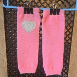 Pink Heart Kids Leg Warmers